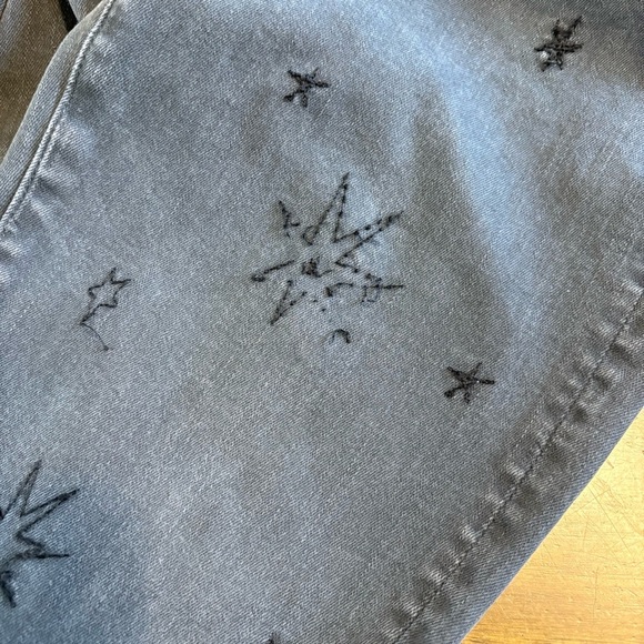 Mother The Double Fray Charmer Written in the Stars Embroidered Skinny Jeans 27 - Picture 15 of 15